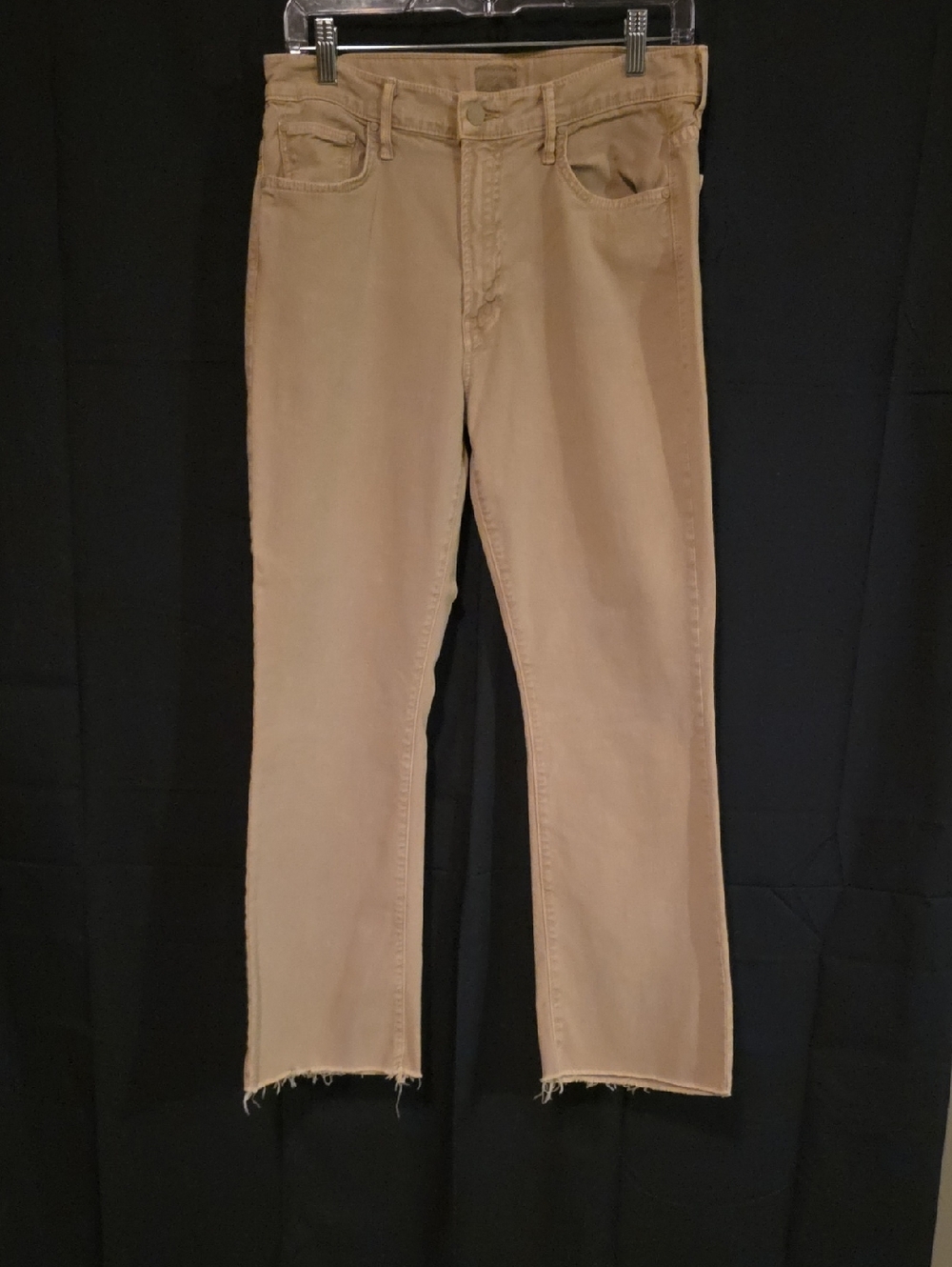 MOTHER Cropped Ankle Jeans in Tan